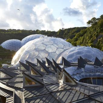 Eden Project Biomes and Core Building roof